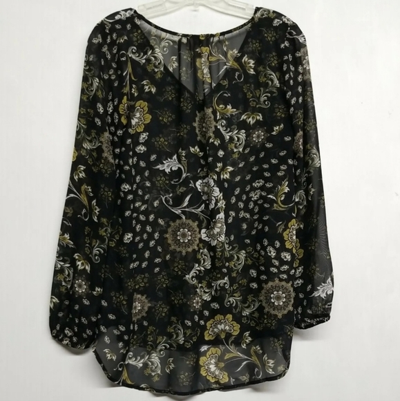 Women's Loft Floral Top Blouse Long Sleeved Size XS - Picture 13 of 13